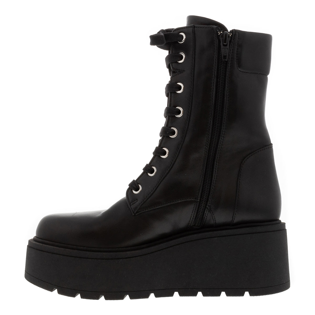Carl Scarpa - Sabbati Black Platform Biker Boot