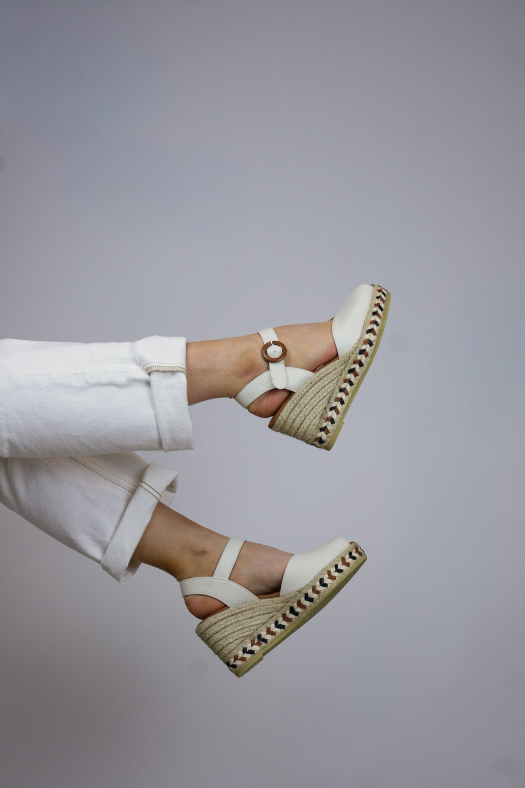 Viguera - 2317 Ivory Peeptoe Espadrille