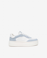 Nerogiardini - E615313D White/ Blue Platform Trainer