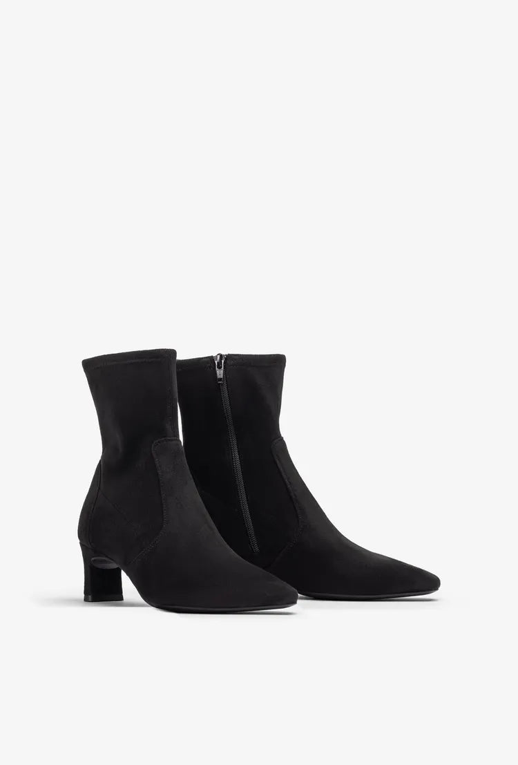Unisa - Jarret Black Kitten Heel Sock Boot