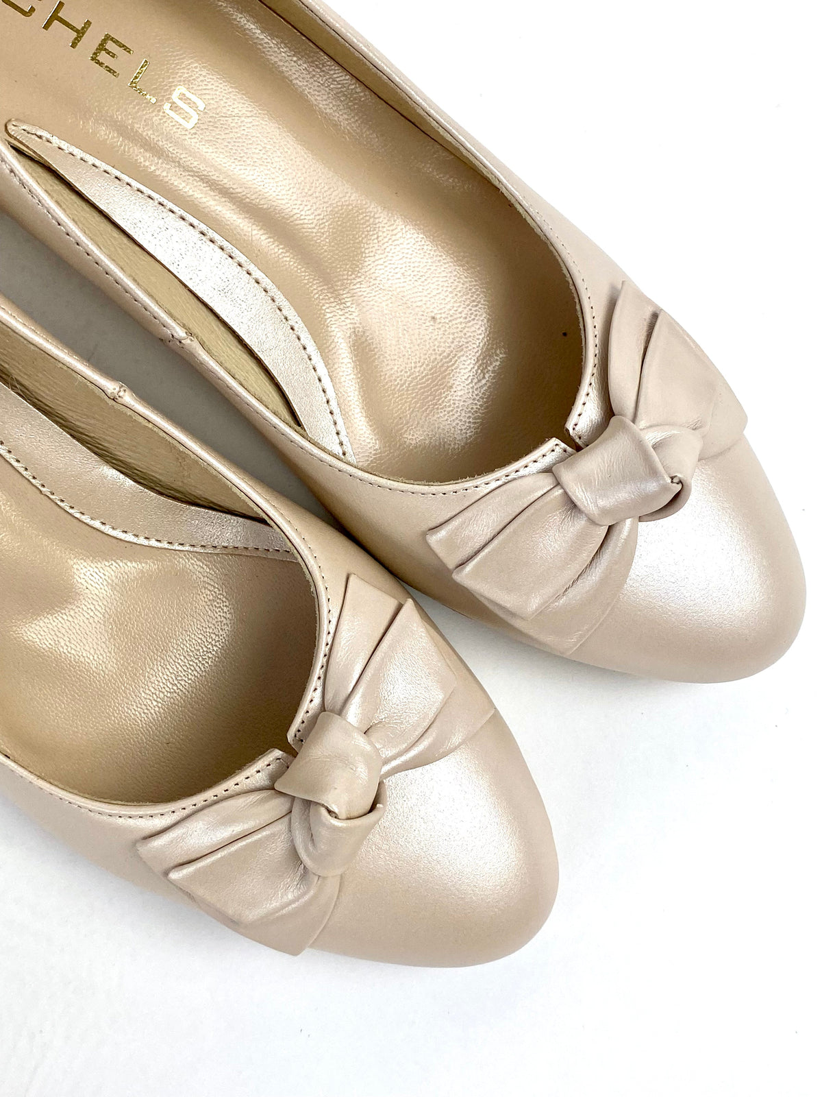 Rachels - S7705 Cream Bow Court Shoe