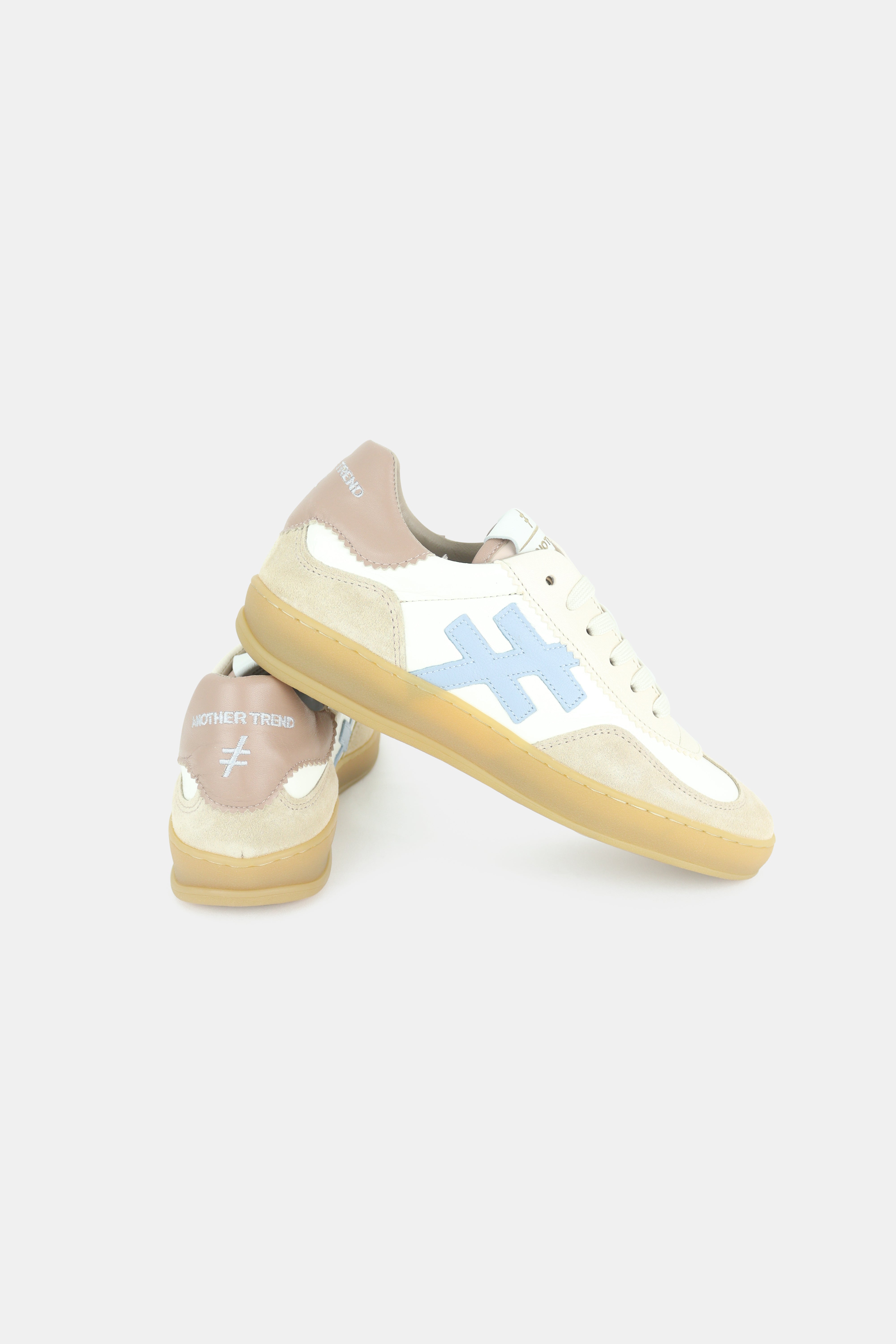Another Trend - A032 Cream and Sky Trainer