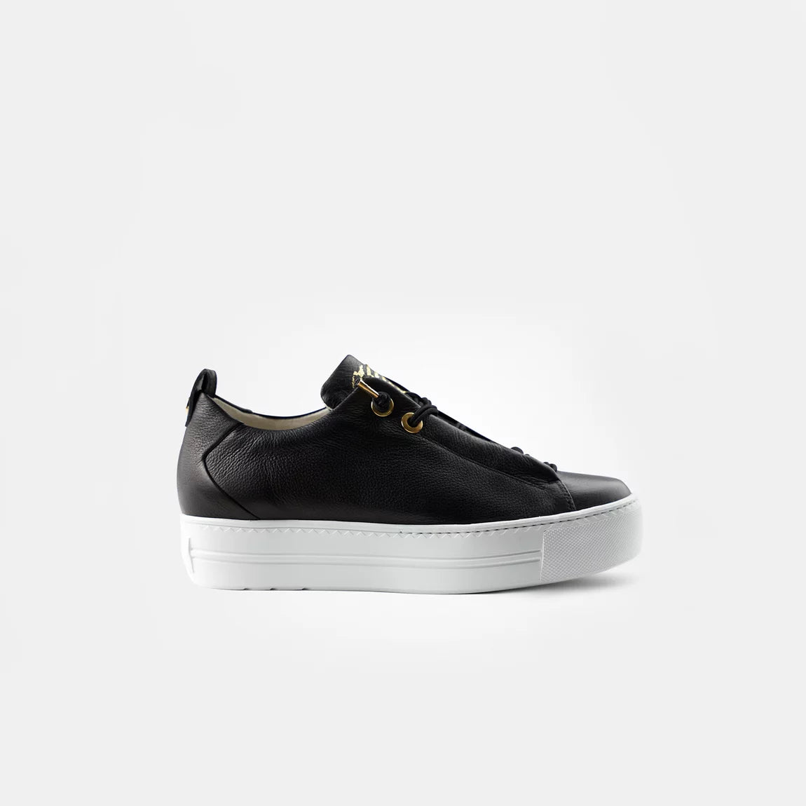 Paul Green - 5017 Black Elastic Slip On Trainer