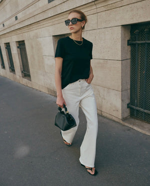 Anna - Cream Barrel Jeans