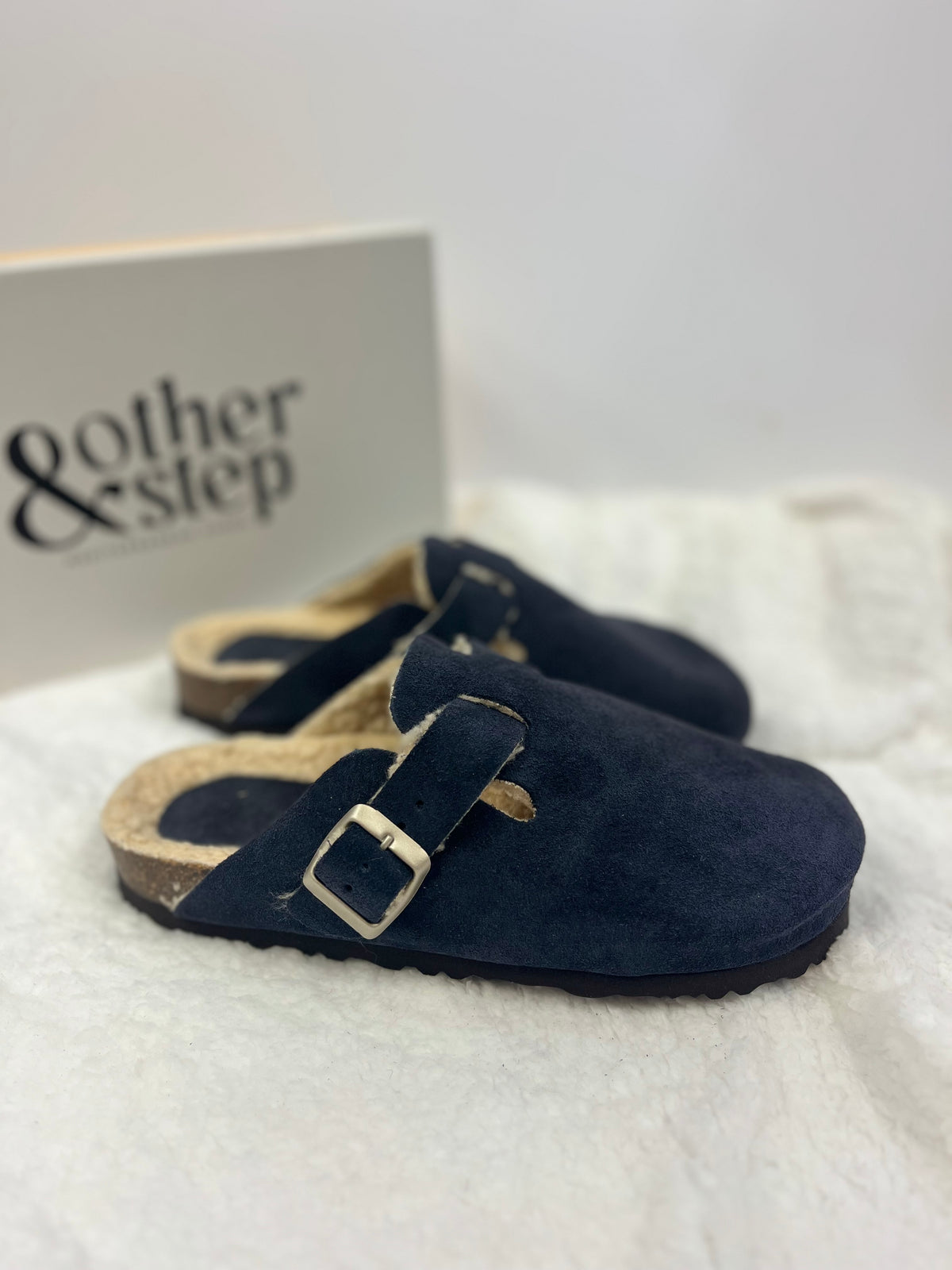& Other Step - SEW2501 Navy Fur Mule