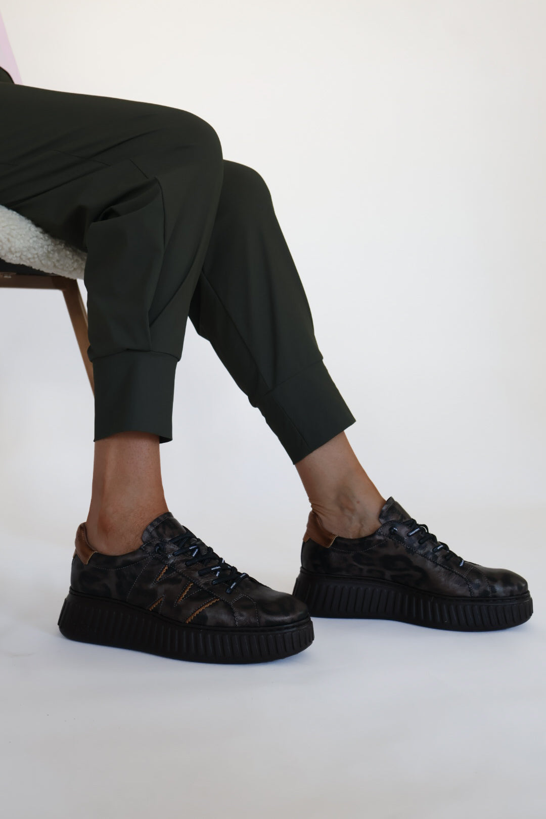 Wonders - A-5201 Leopard Slip On Trainer