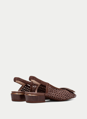 Hispanitas - 264658 Brown Buckle Slingback