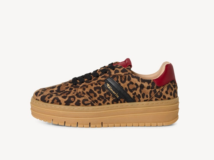 Leopard print platform trainers online