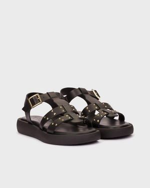 Wonders - AB-1567 Black Stud Sandal