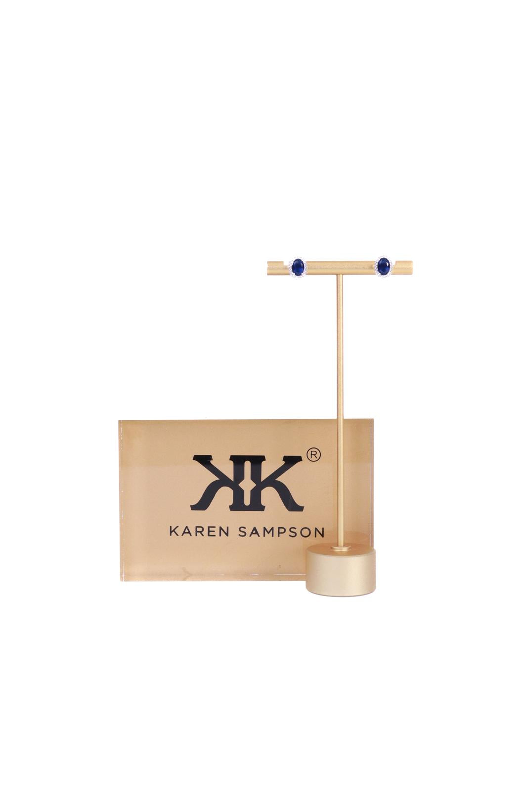 Karen Sampson - J11712 Royal Blue Diamanté Jewellery Set