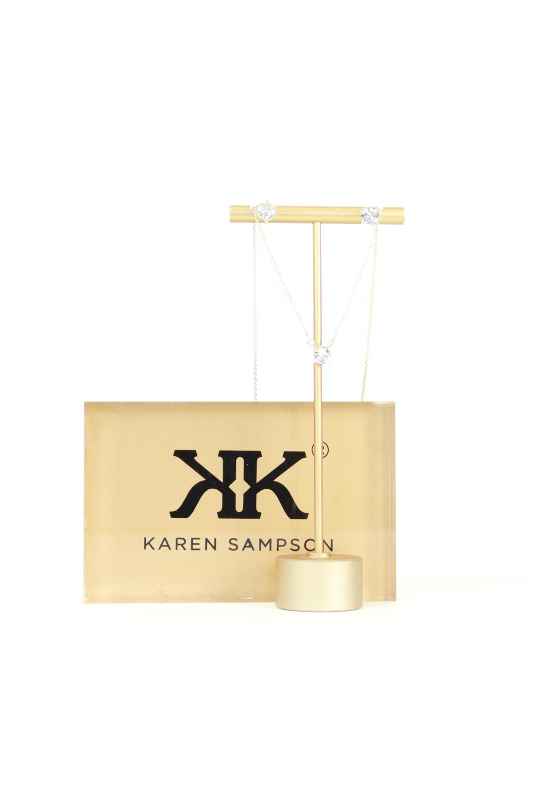 Karen Sampson - J10910 Gold Diamante Earing & Necklace Set