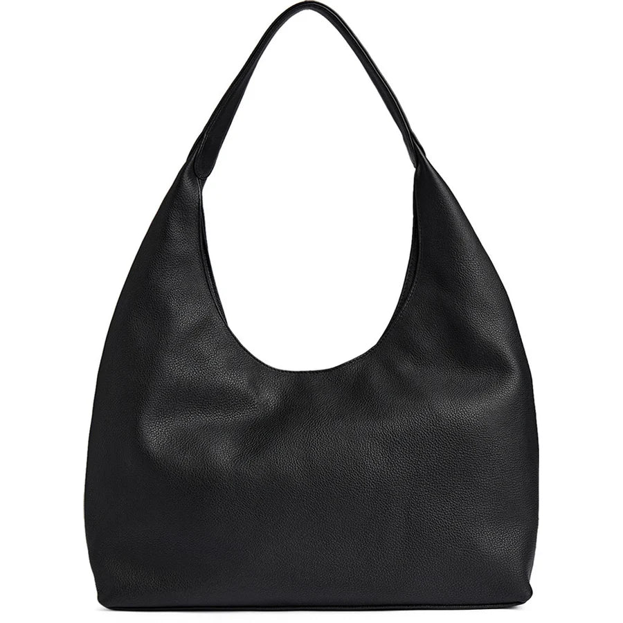 Depeche - 17142 Black Leather Shoulder Bag