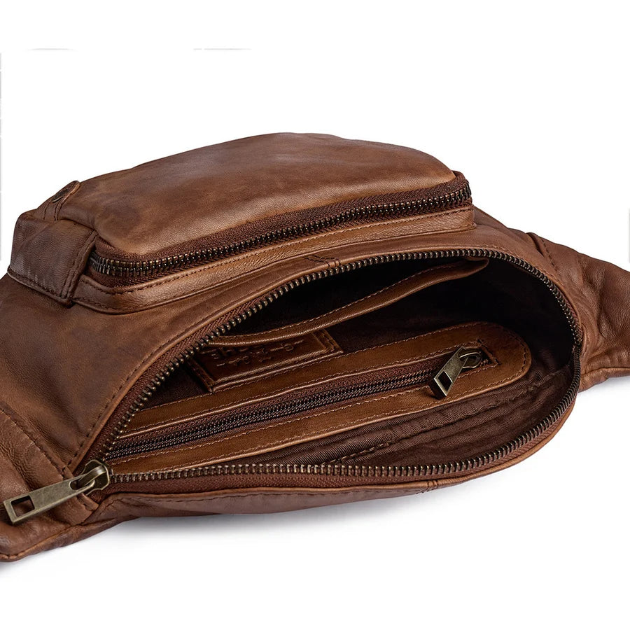 Depeche - 13396 Brown Leather Bumbag
