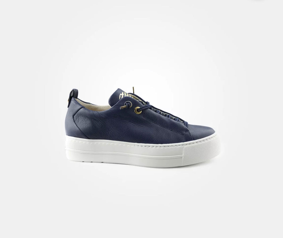 Paul Green - 5017 Navy Leather Elastic Trainer