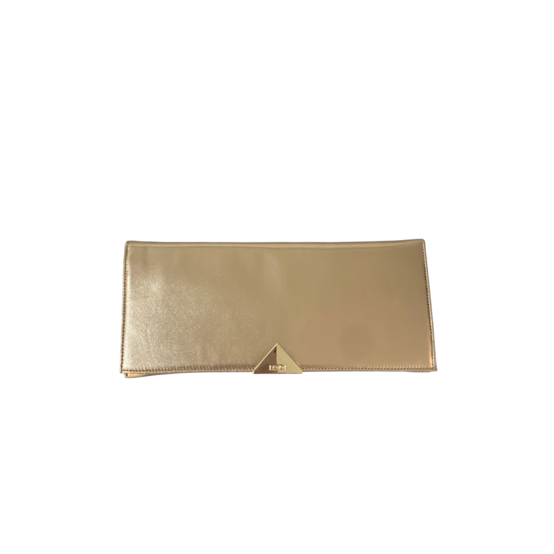 Metallic rose gold sales clutch