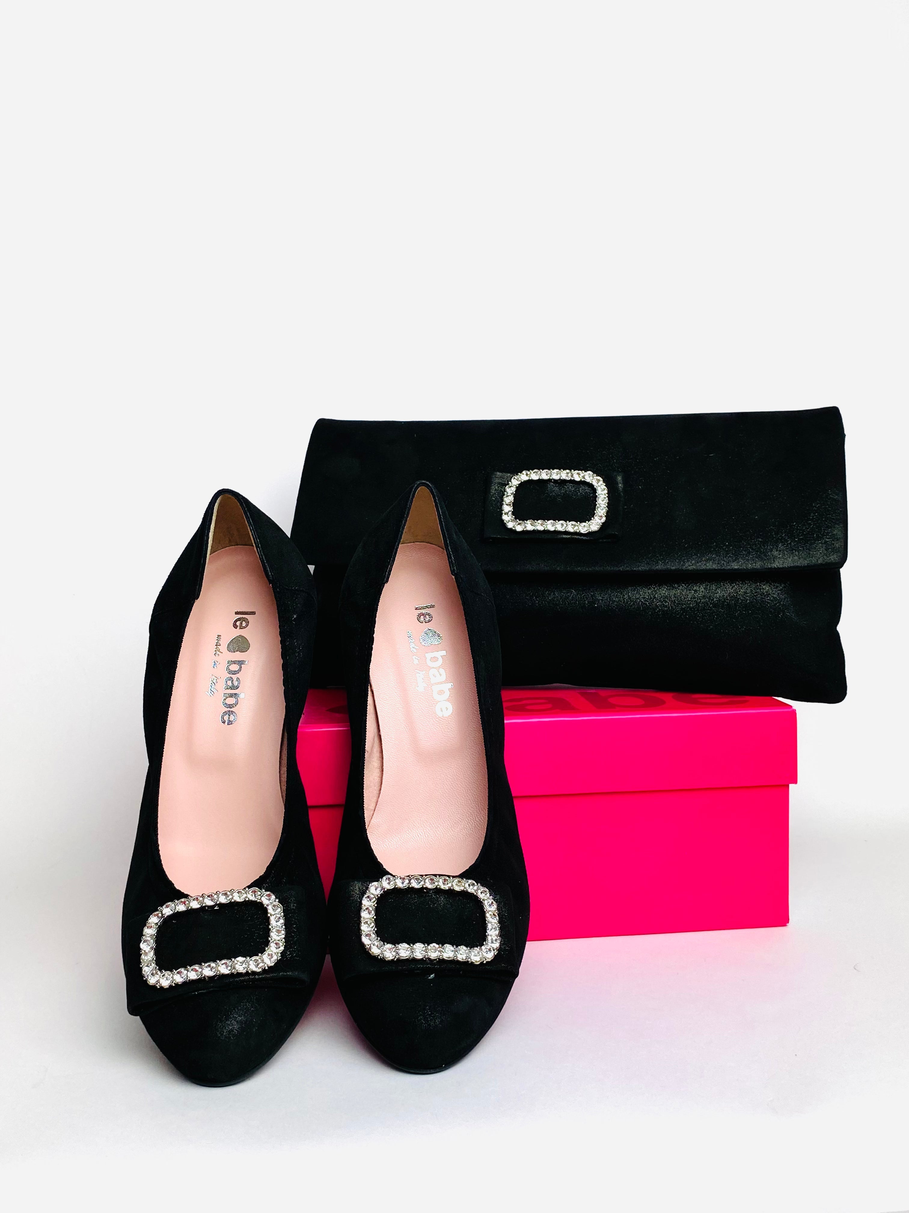Le Babe - Bomilly Black Diamonte Clutch