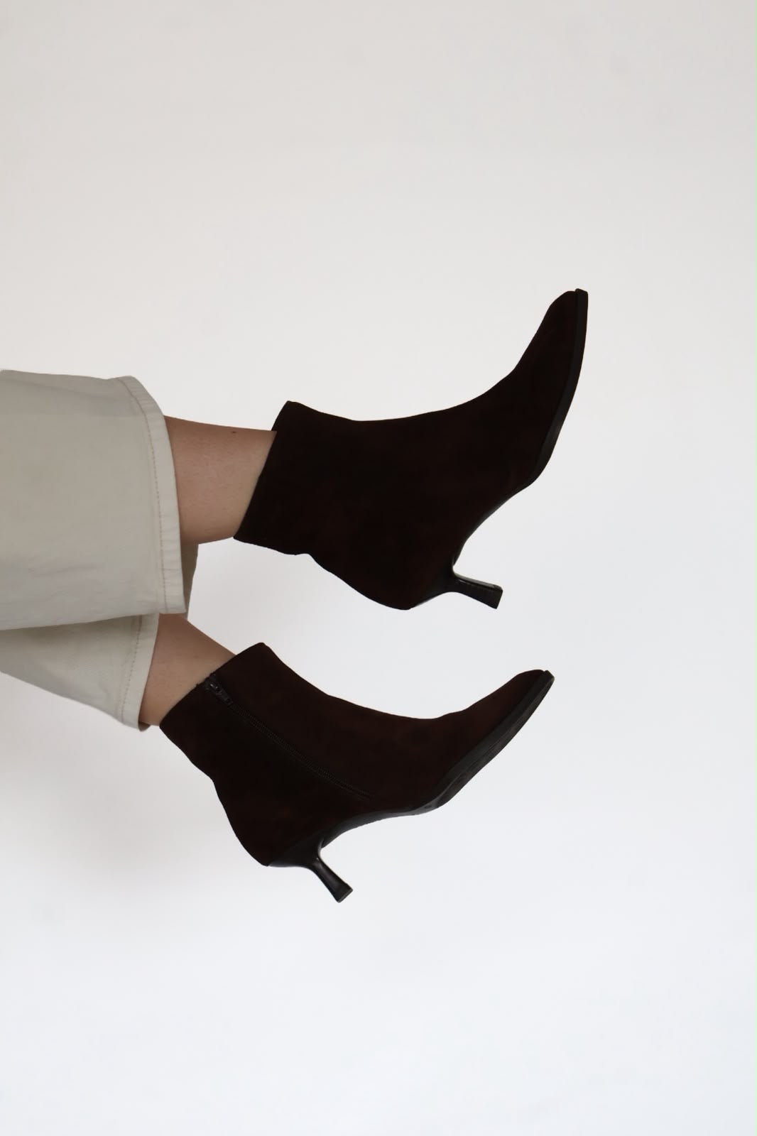 Unisa - Lomas Brown Kitten Heel Ankle Boot