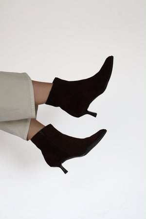 Unisa - Lomas Brown Kitten Heel Ankle Boot