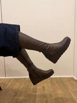 Jose Saenz - 6428 Brown Sock Wedge Knee High