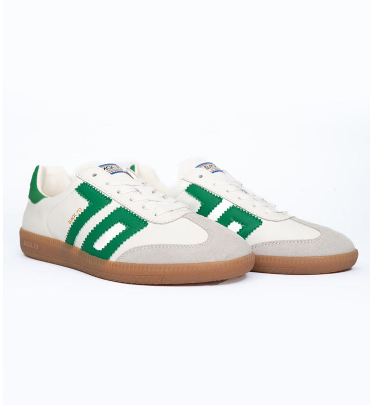 Back 70 - 2505-13 White & Green Trainer