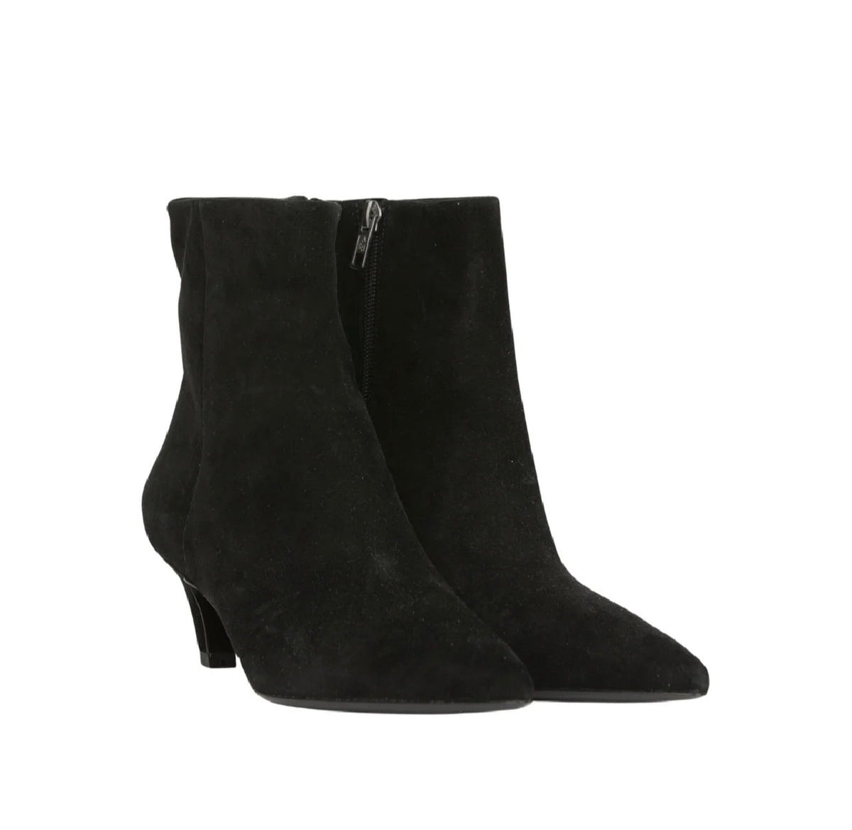 Ash - Vicky Black Kitten Heel Boot