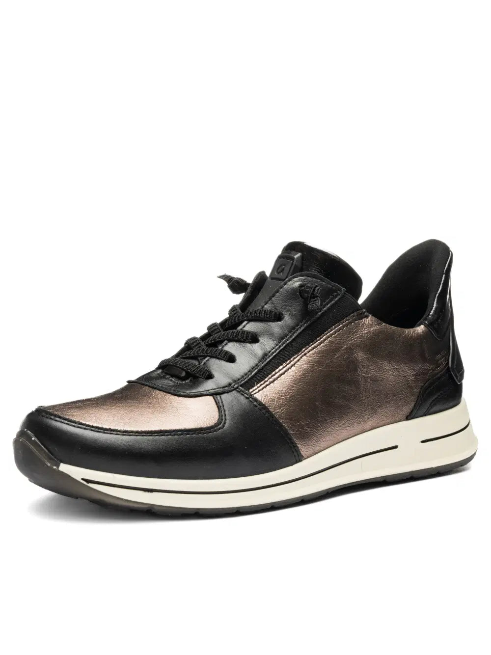 Ara - 24836 Black and Bronze Slip On Trainer