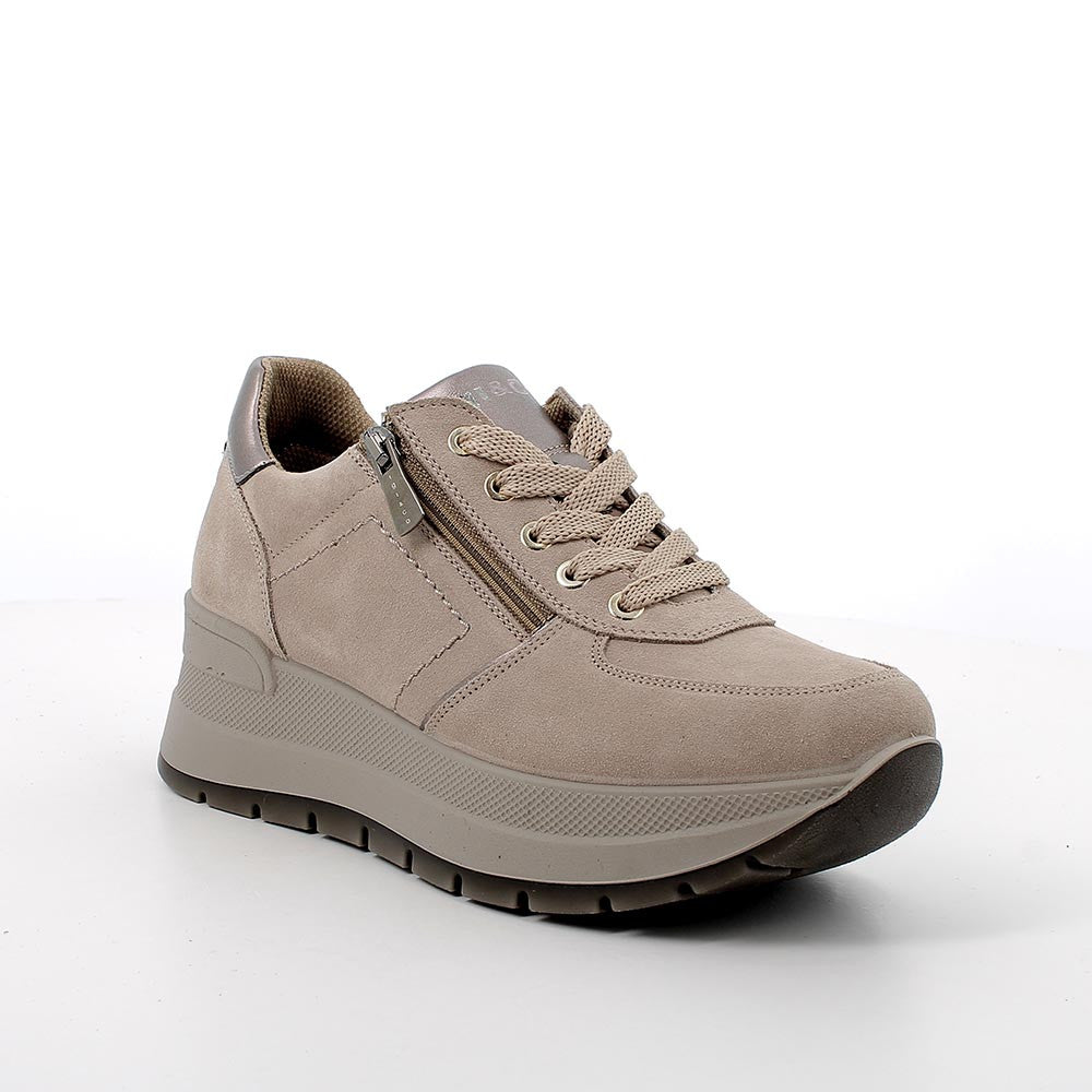 Igi & Co - 6675311 Taupe Platform Trainers with a Zip