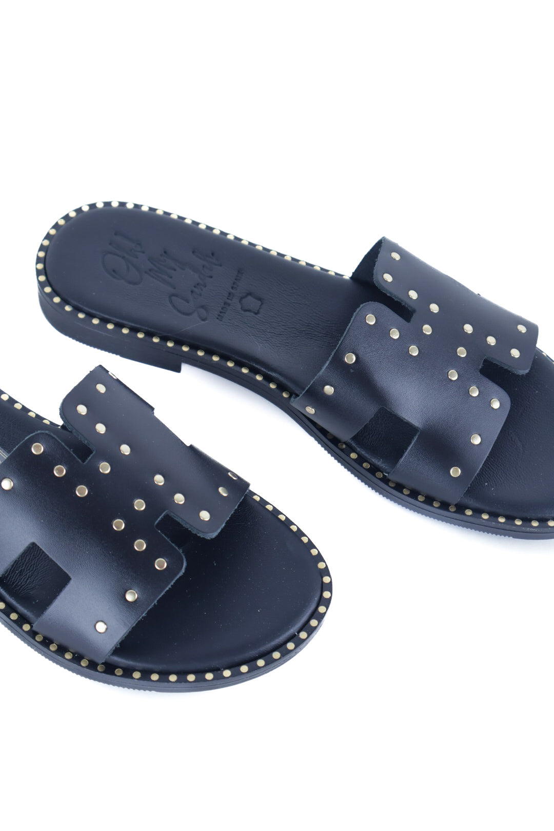 Oh My Sandals - 5840 Black Stud Slide