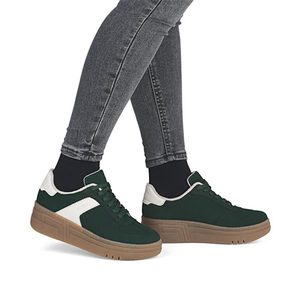 Rieker - M7602 Bottle Green Platform Trainer