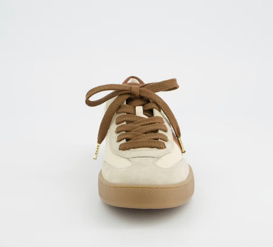 Paul Green - 5437 Cream and Brown Trainer