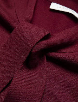 Anna - Burgundy Bow Jumper