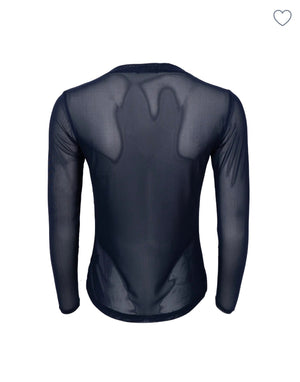 Black Colour - Black Mesh Underlayer Top