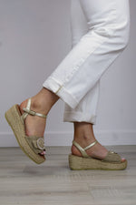 Viguera - 2309 Gold Buckle Espadrille