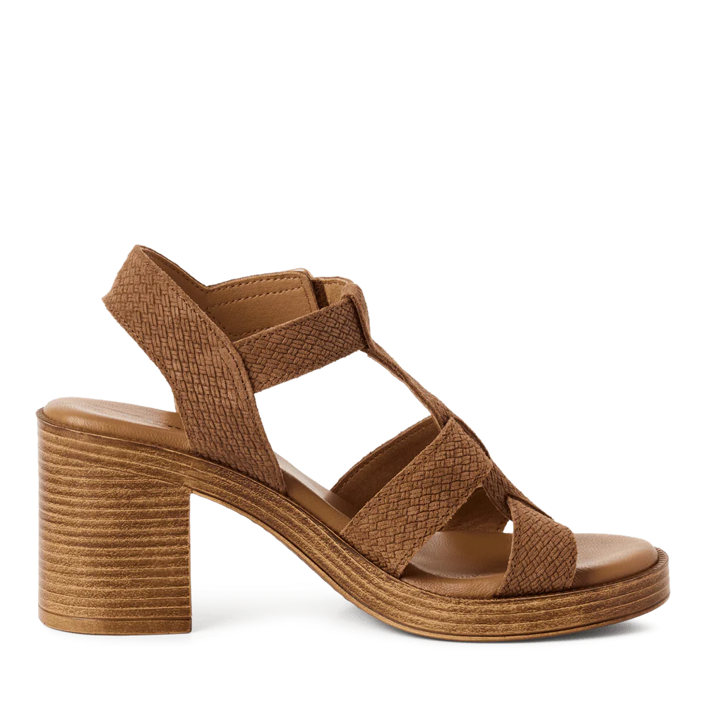 Tamaris - 28302 Tan Block Heel Sandal