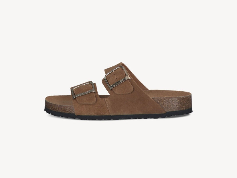 Tamaris - 27543 Brown Double Buckle Mule