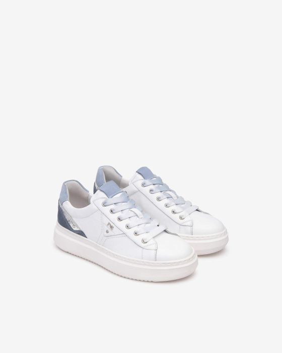 NeroGiardini - E513040D White and Blue Trainer