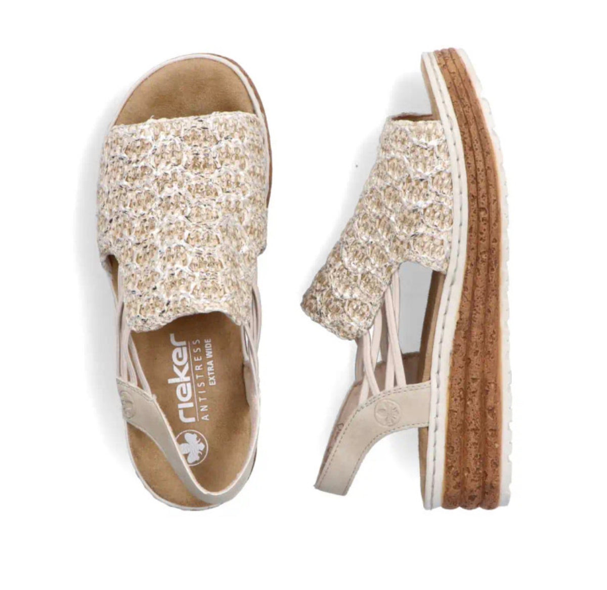 Rieker - 62741 - Metallic Weave Espadrille