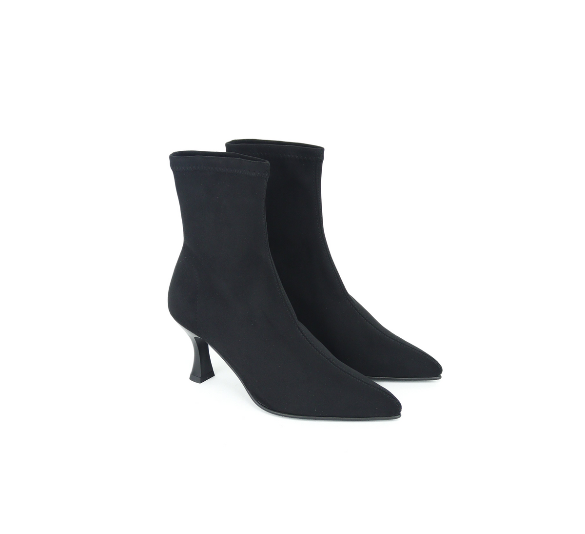 Miss Elastic - 78042 Black Sock Ankle Boot