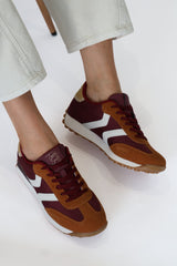 Teddy Smith - 121138 Burgundy & Brown Trainer