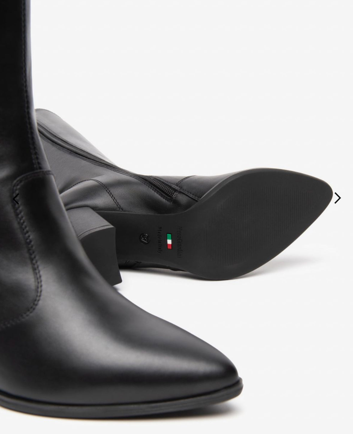 NeroGiardini - I514343D Black Leather Knee High