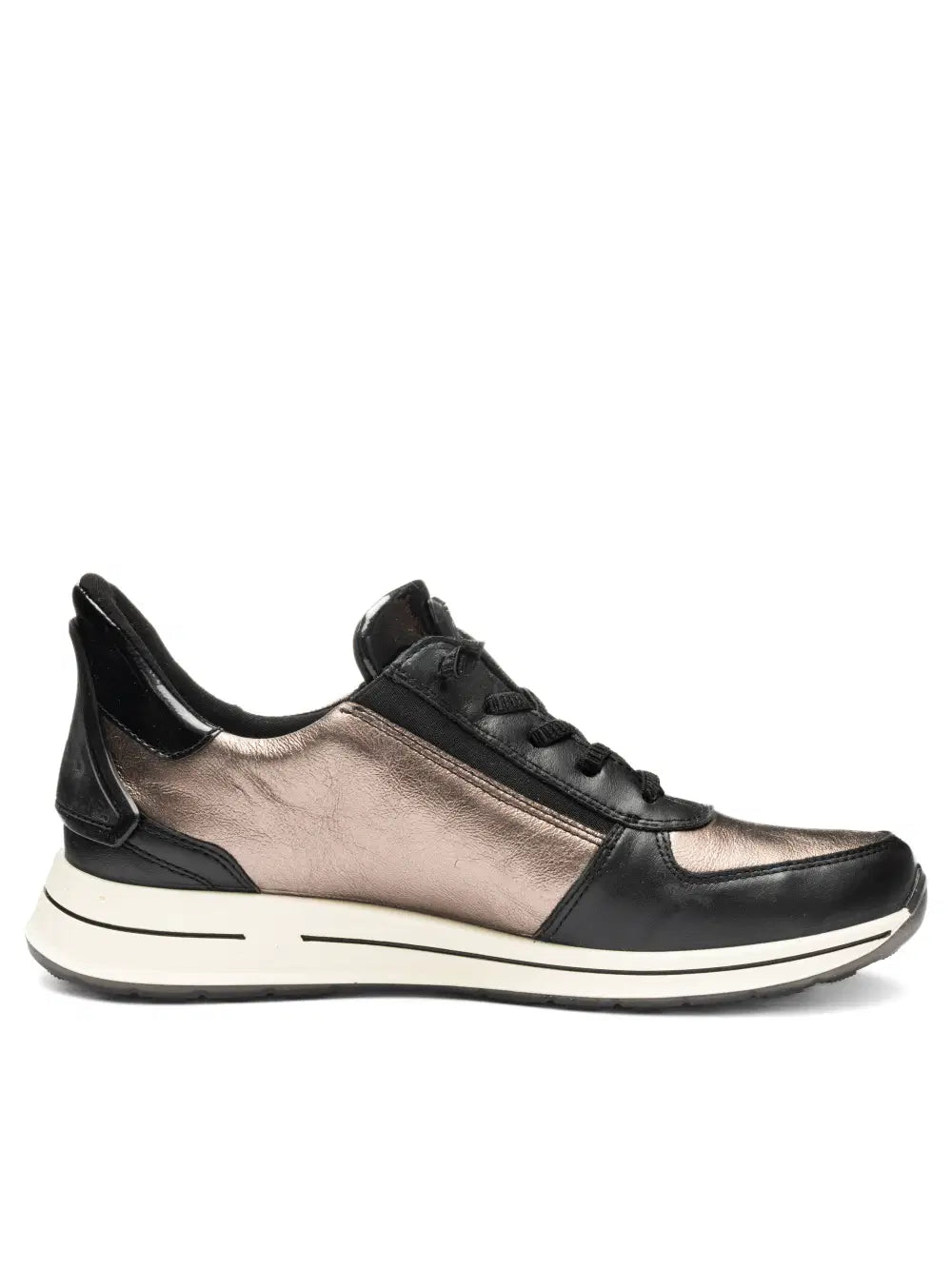 Ara - 24836 Black and Bronze Slip On Trainer