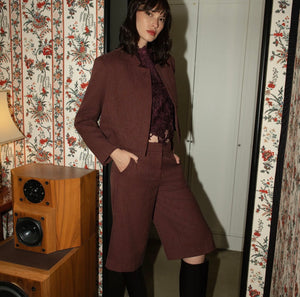 Anna - Burgundy Bermuda Shorts