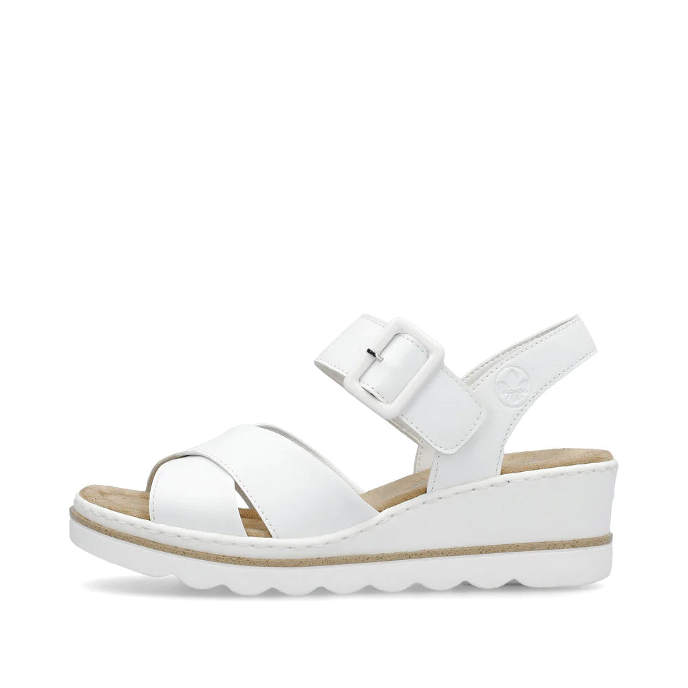 Rieker - 67463 White Wedge Sandal