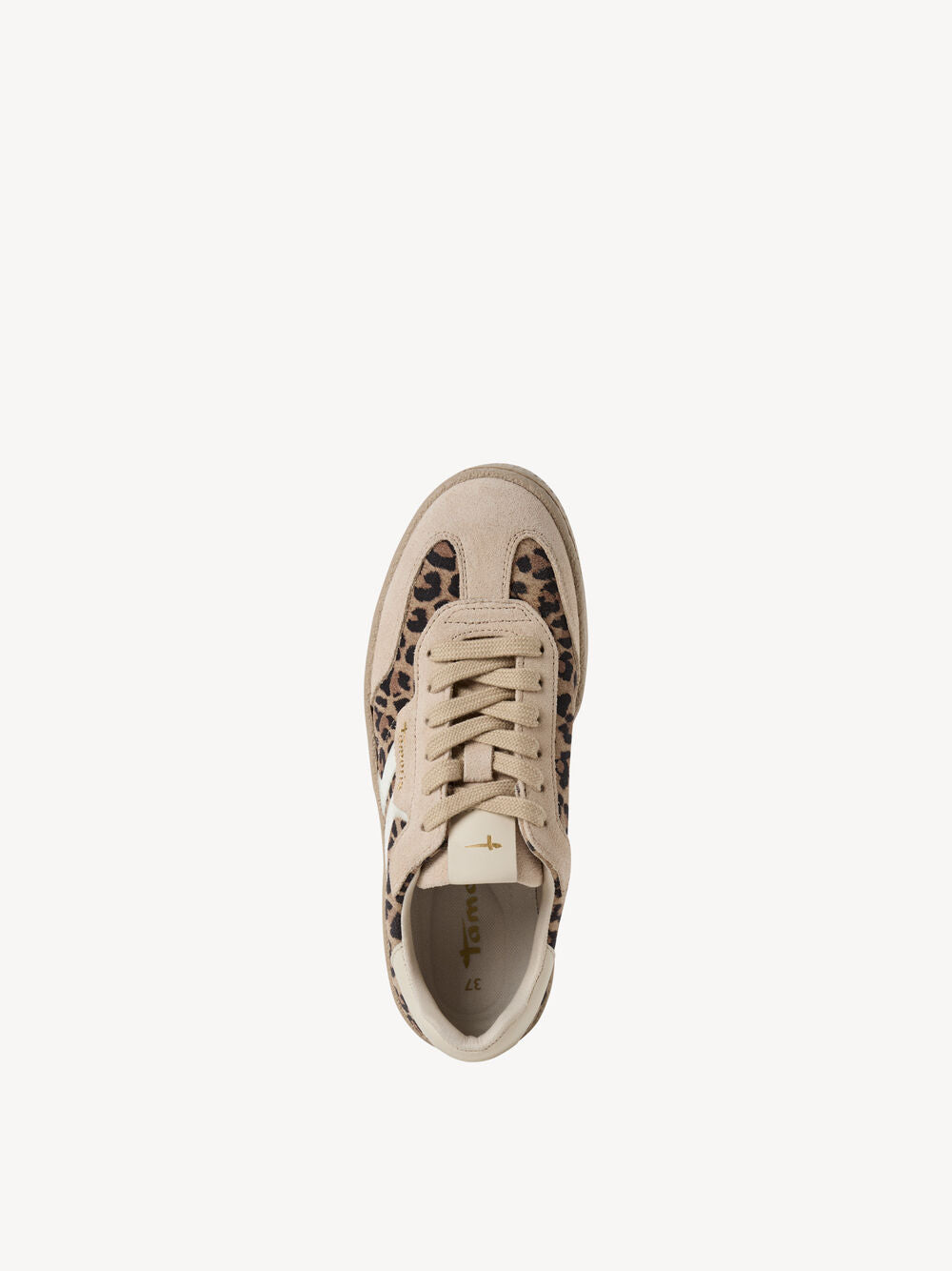 Tamaris - 23723 Cream Leopard Trainer