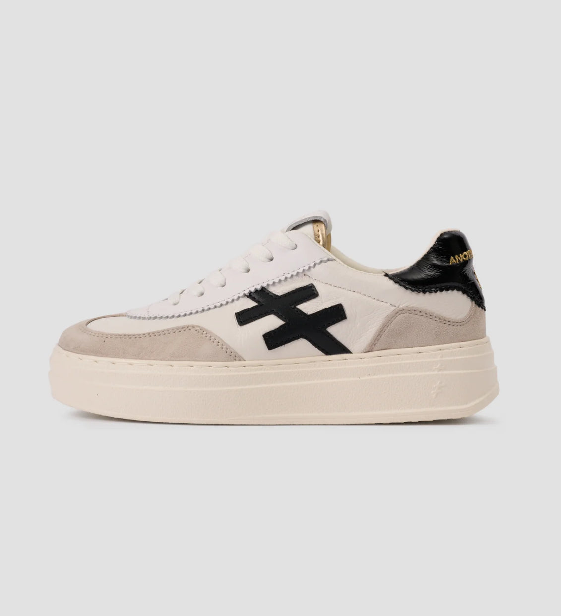 Another Trend - A0353100 White and Black Platform Trainer