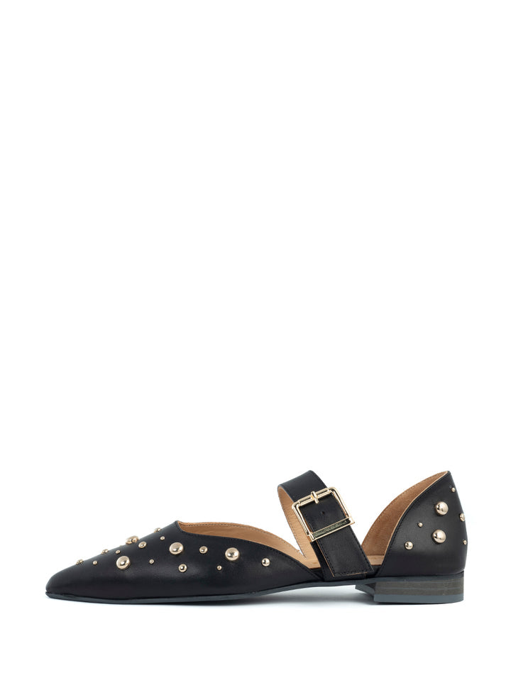Babouche - Ally Black Stud Mary Jane