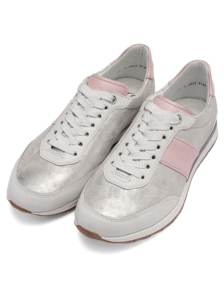 Ara - 50904 Silver & Pink Trainer