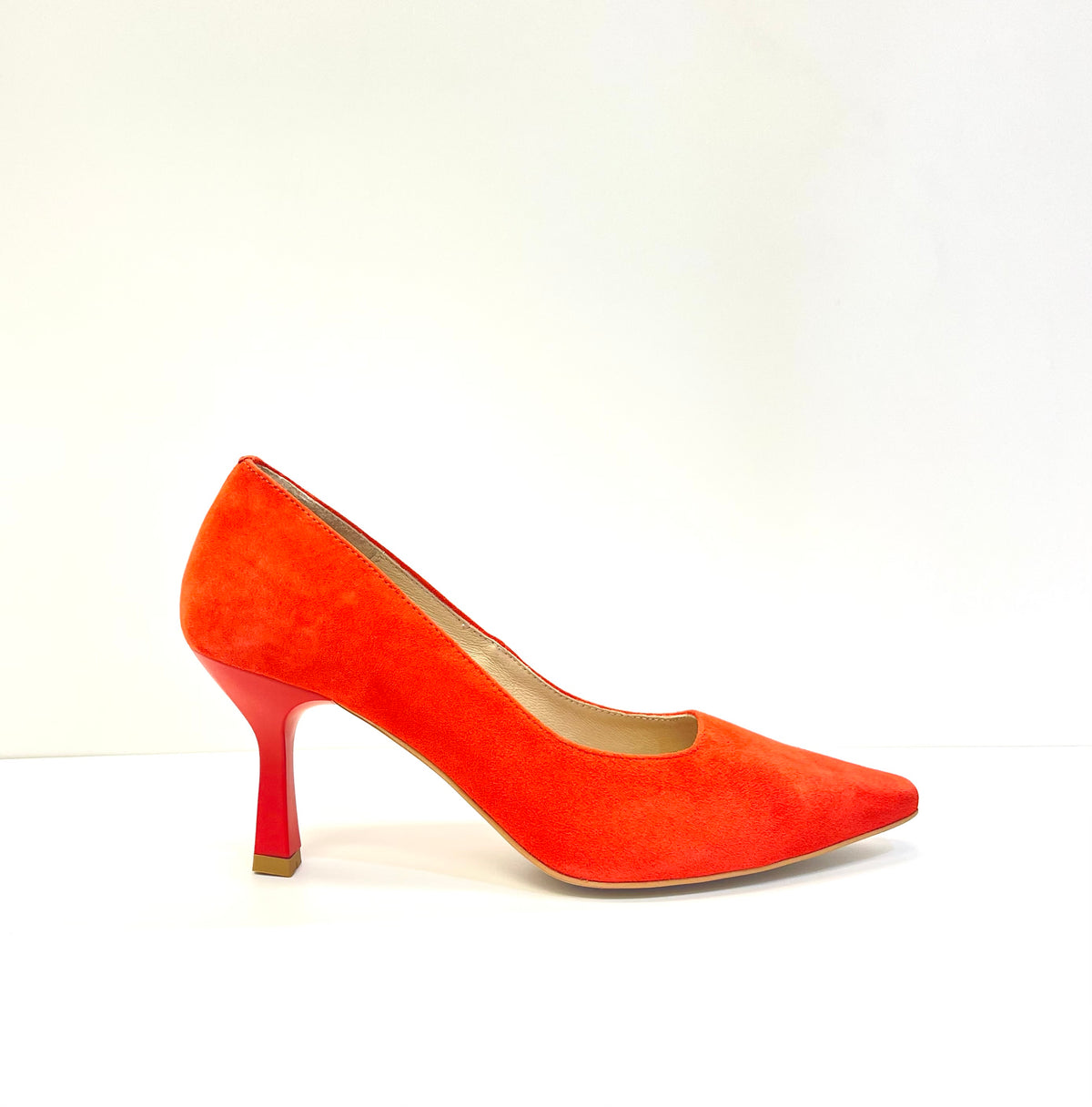 Rachels - Orange Suede Court Shoe