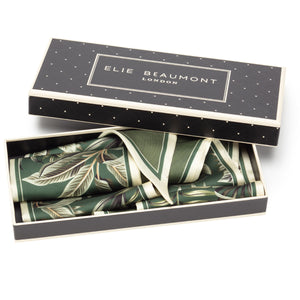 Elie Beaumont - Silk Green Multi Neck Scarf