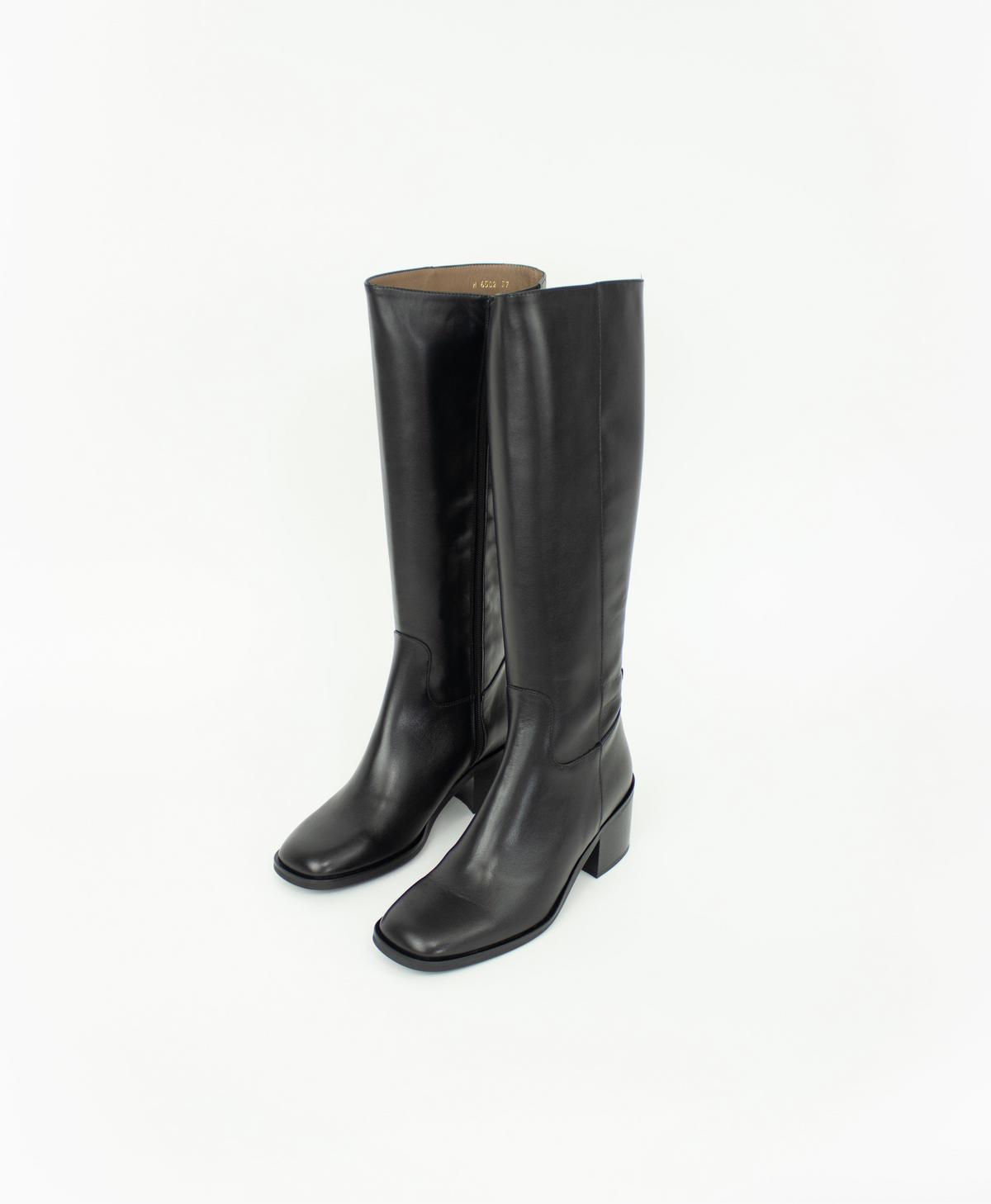 Wonders H-6502 Black Leather Knee High